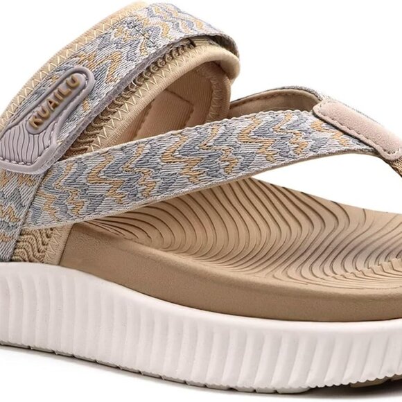 Women's Orthopedic Flip Flops Arch Support Adjustable Cushioned Sandals - Picture 1 of 7